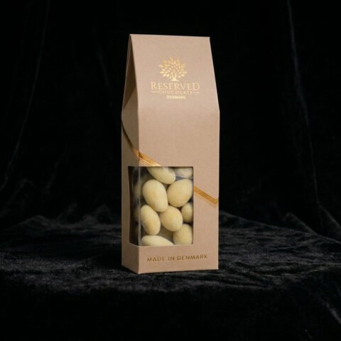 Mandler - Hvid chokolade, ristet kokos og passionsfrugt pulver