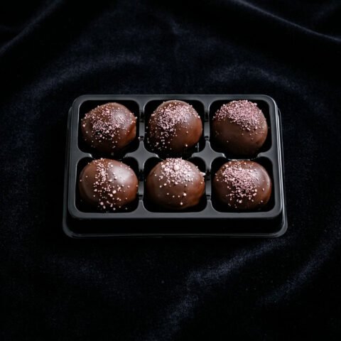 Trøffel-Romkugler med solbærkaramel