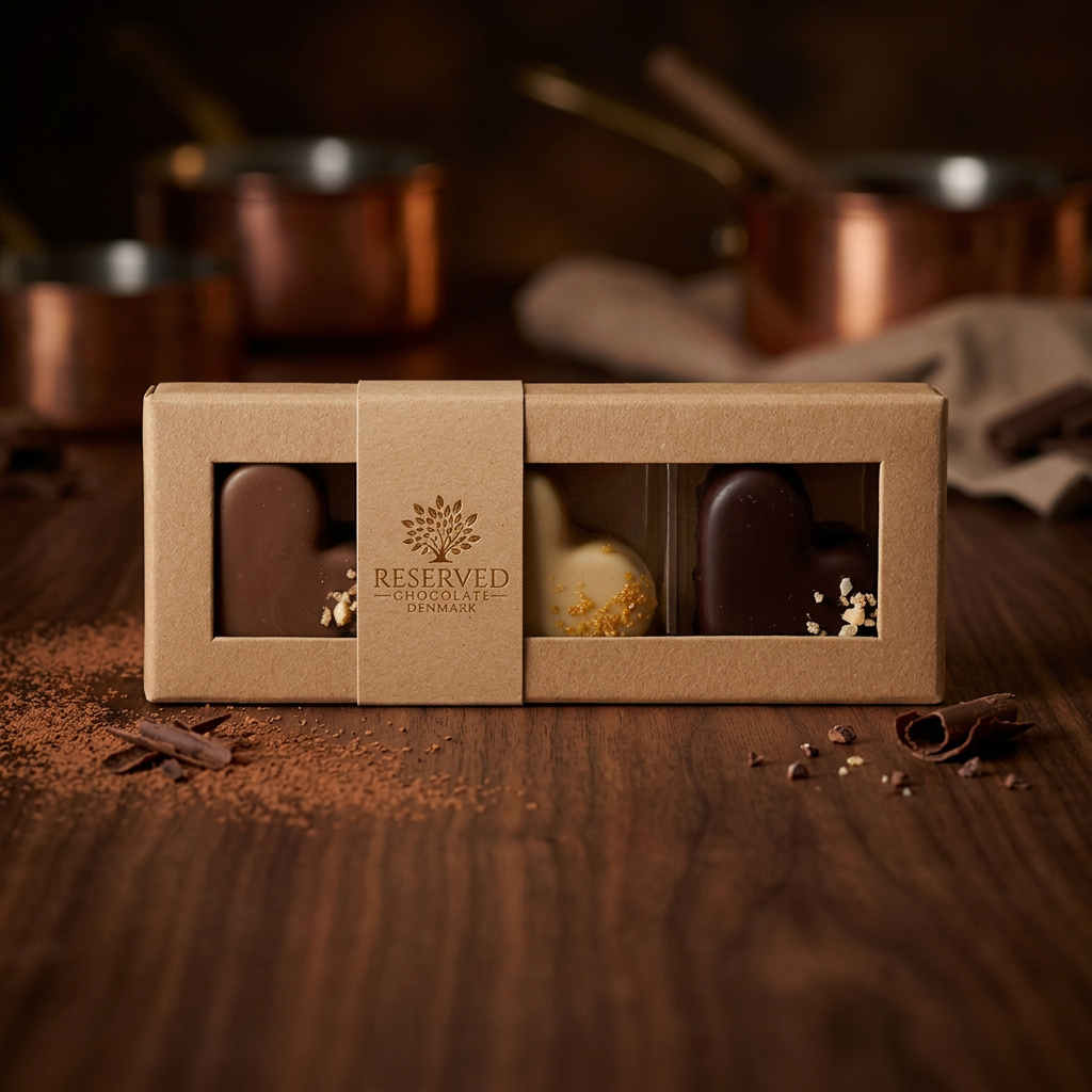 Marcipanhjerter - gaveæske med 3 smage